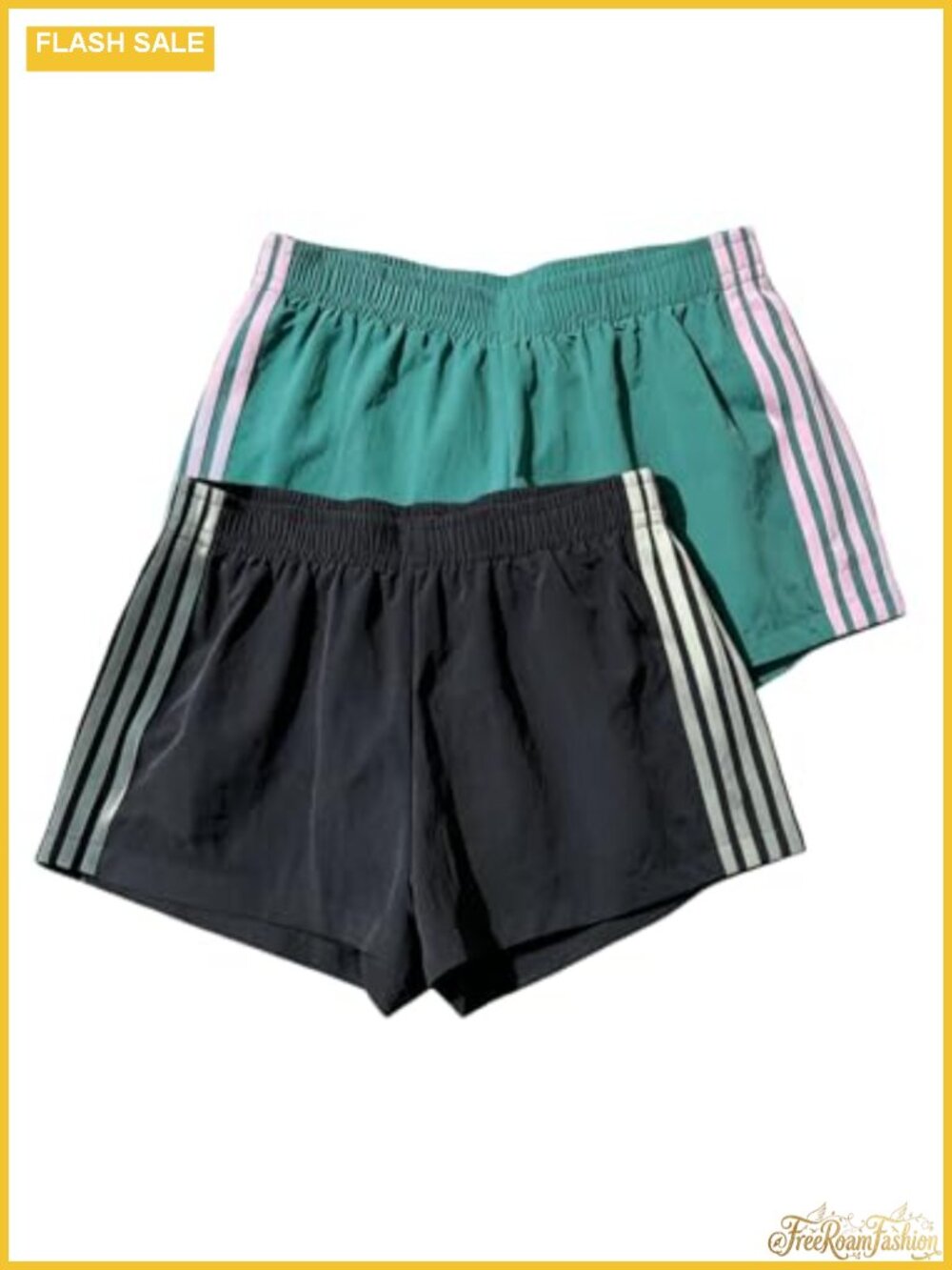 2 Pack Striped Track Shorts Women Athletic Running Lounge Boxer